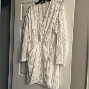 All white dress. Cute with an added belt